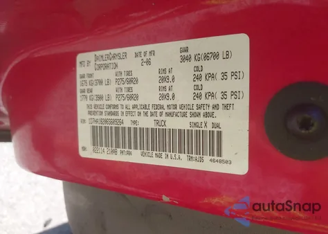 2006 Dodge Ram 1500 Slt from USA, damaged, VIN 1D7HA18206S609264